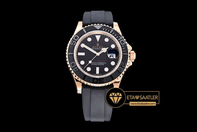 Rolex Yacht Master 116655 Siyah Kadran Kaucuk Kordon 40mm 1 1 Clone ETA